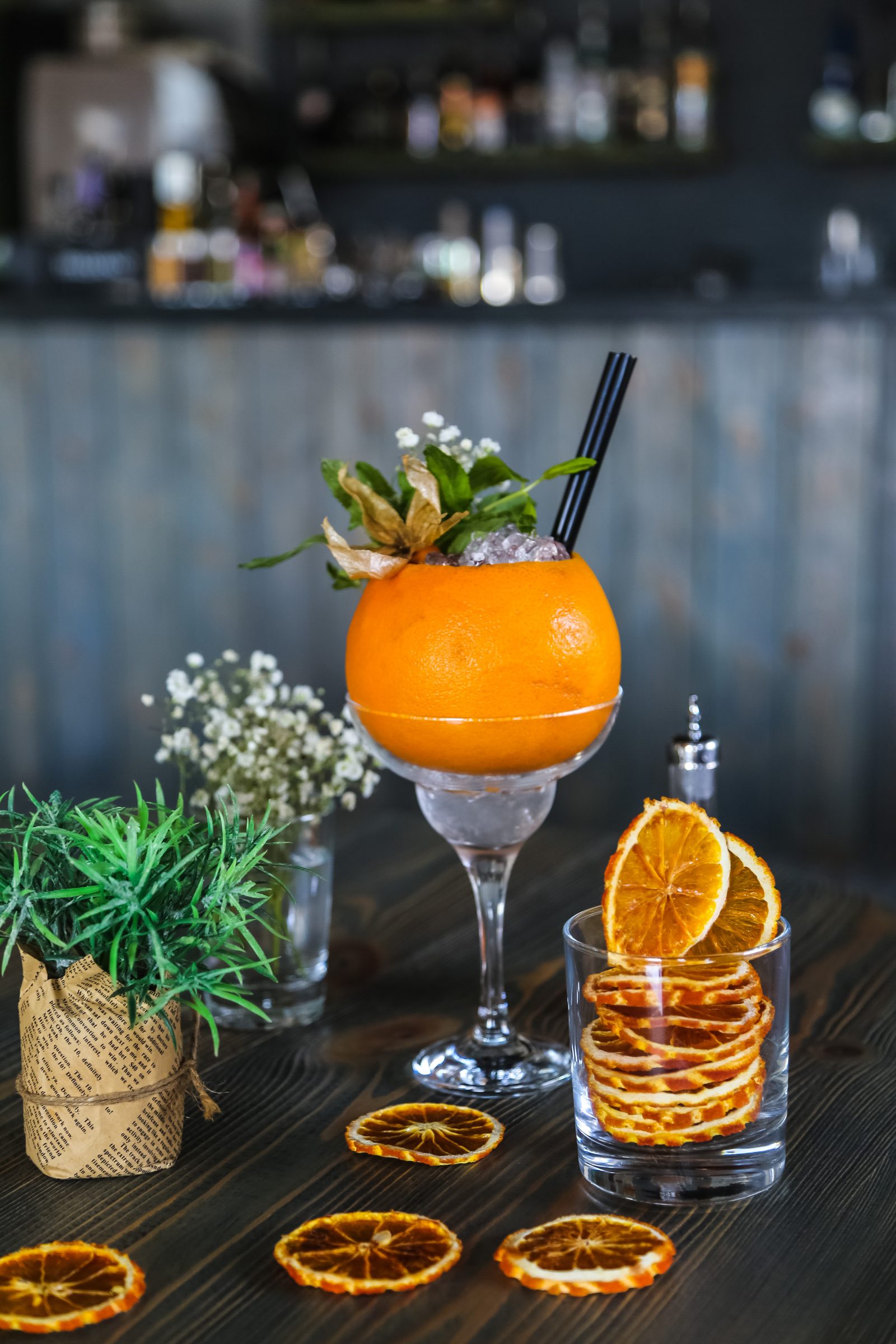 Grapefruit-Cocktail mit Eis