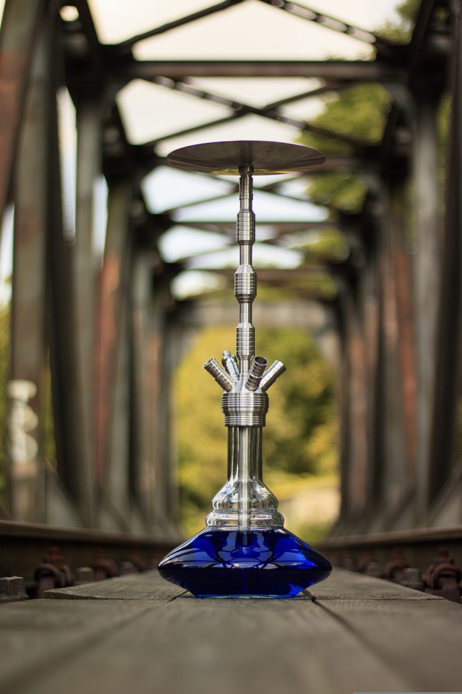 Elegante Shisha mit blauer Bowl